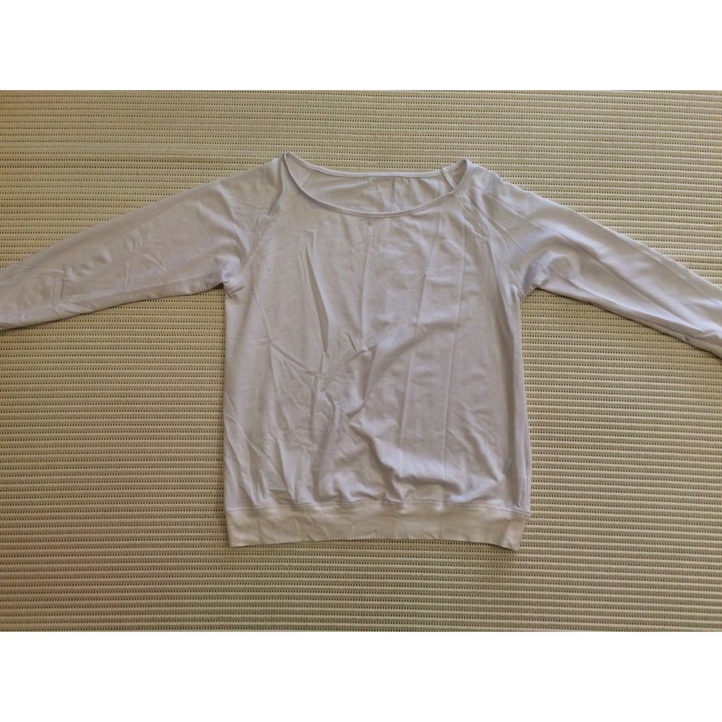 white sheer long sleeve top