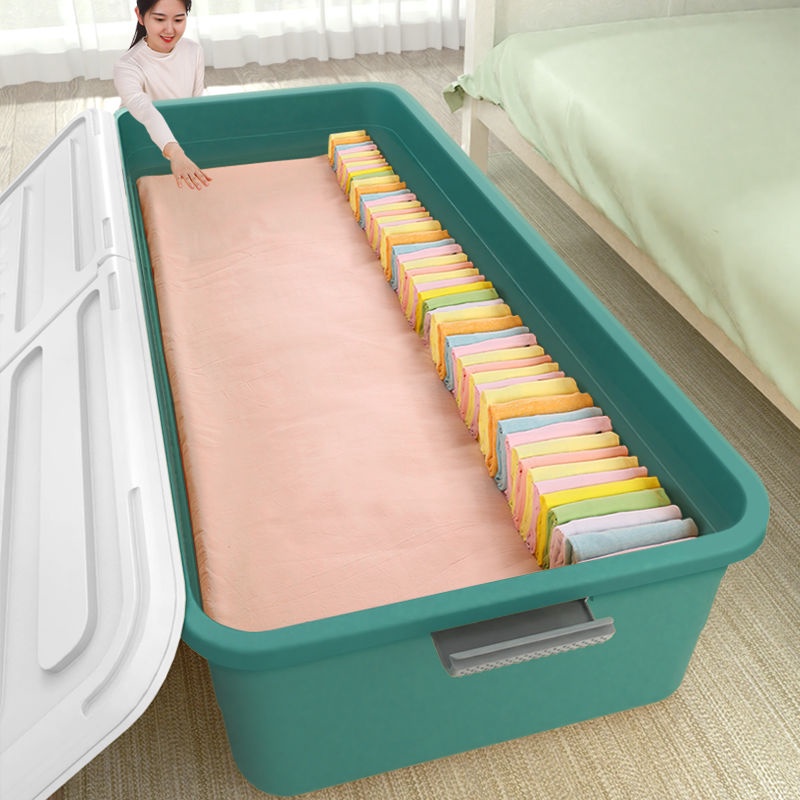 Bed Bottom Storage Box with Wheels Household Drawer Clothes Storage Trundle Bed Lower Storage Box under Bed Storage Box Artifact/Foldable Under Bed Storage Boxes Clothes Storage Bags Organizer
