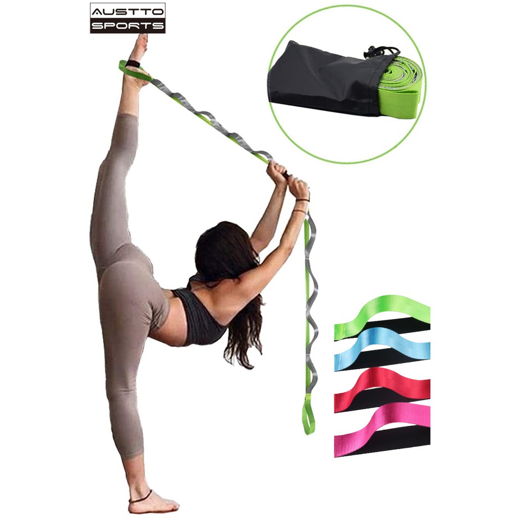 Austto 12 Loops Stretch Strap NonElastic Band Perfect Exercise