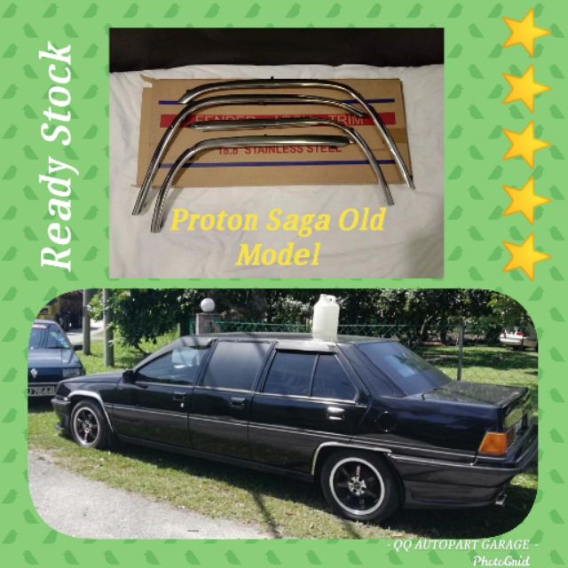 Fender Arch Trim Chrome Proton Saga Old Model Shopee Singapore