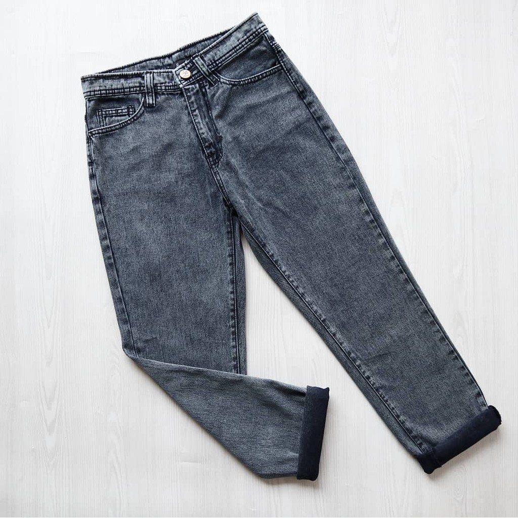 Boyfriend Jeans Snow Black Code Shopee Singapore