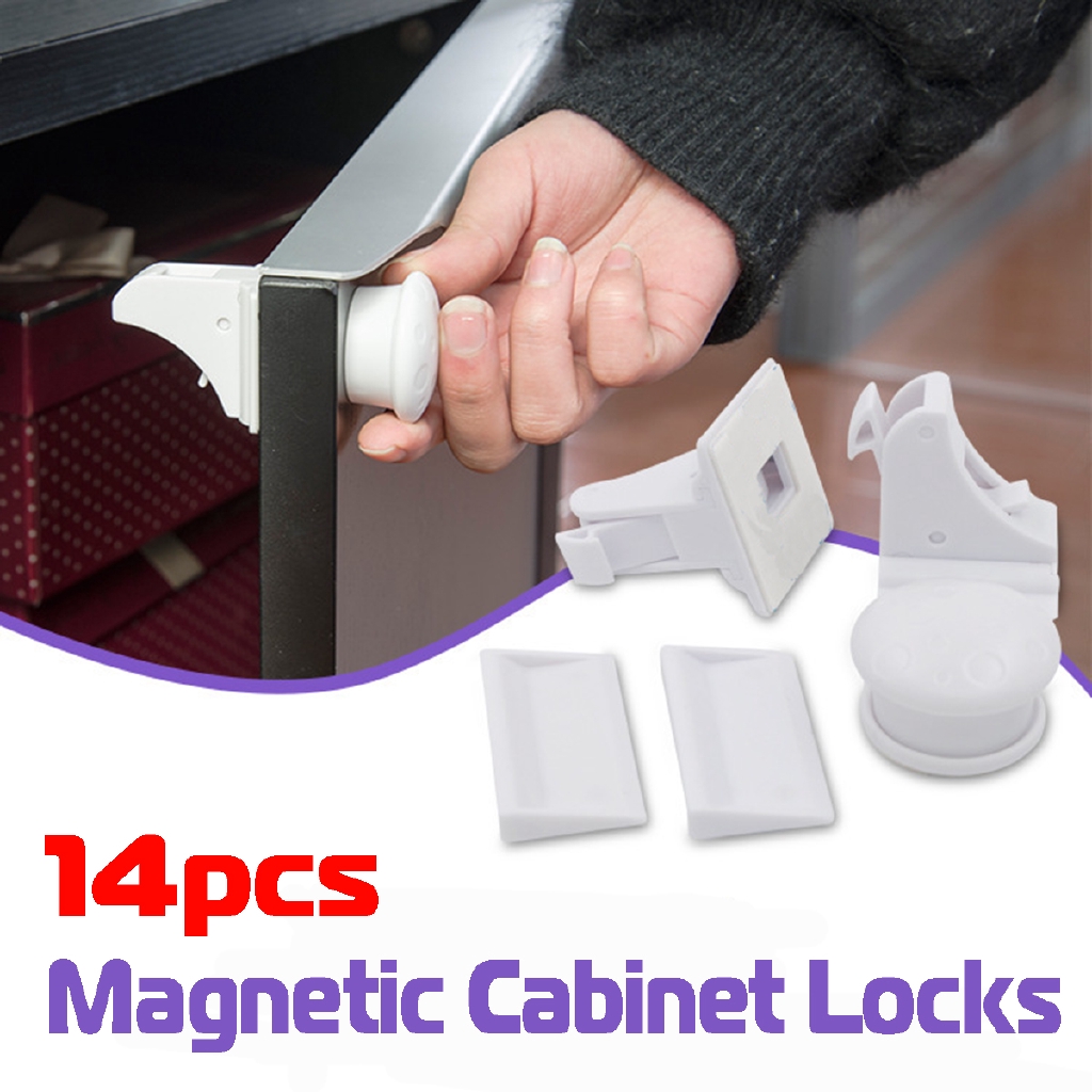 Set Magnetic Cabinet Drawer Cupboard Wardrobe Baby Kids Safety