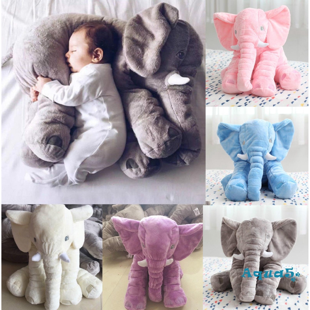 plush elephant pillow toy
