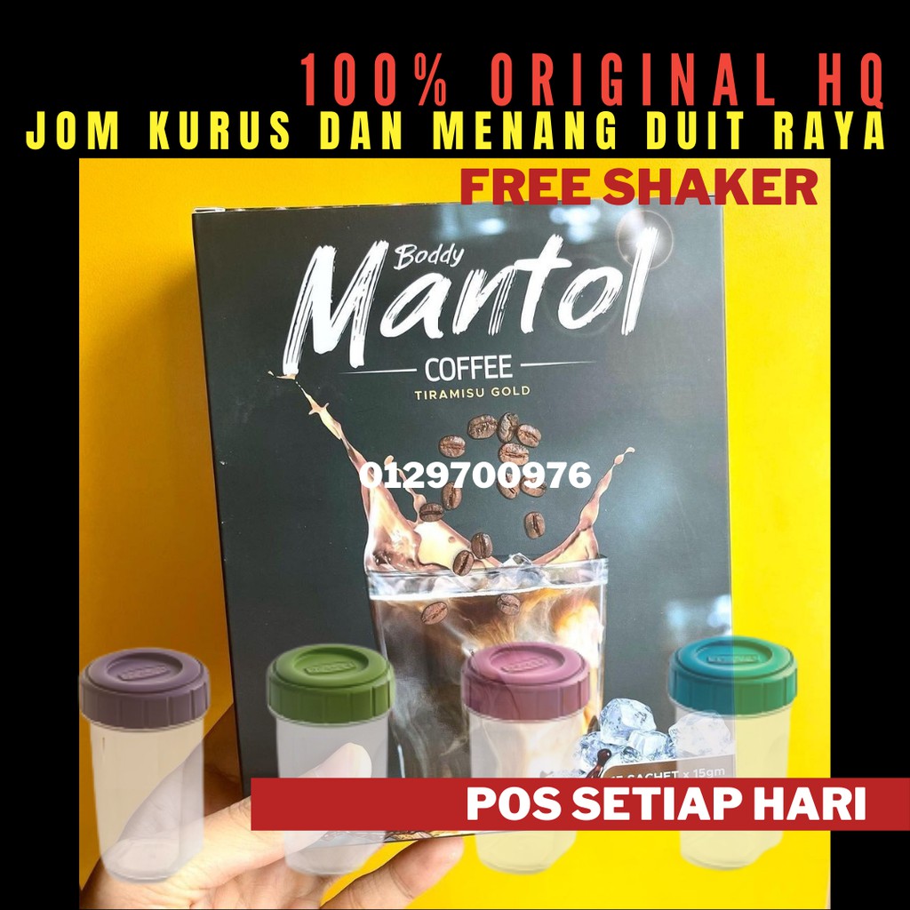 Shop Malaysia Ready Stock Boddy Mantol Coffee Tiramisu Gold By Aliff Syukri Agent Wanted Shopee Singapore