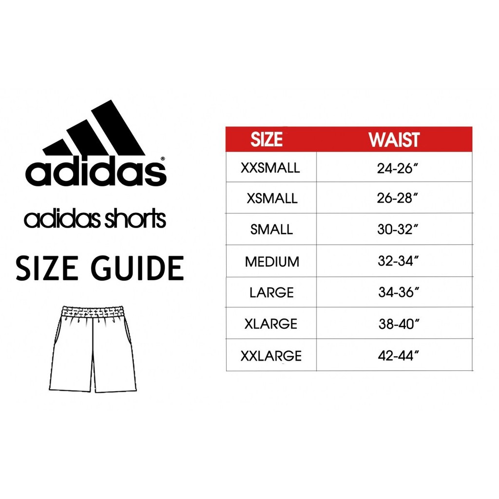 adidas shorts size chart