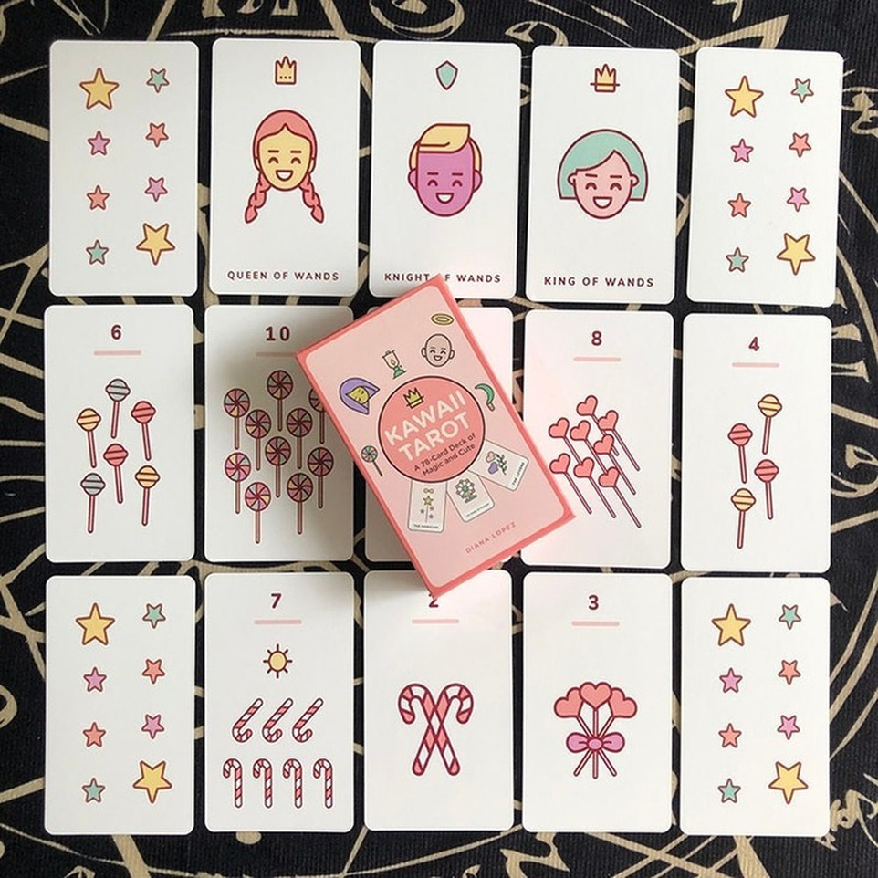 🔥shiping in 24h🔥 Kawaii Tarot A 78Card Deck of Magic and Cute Card PDF