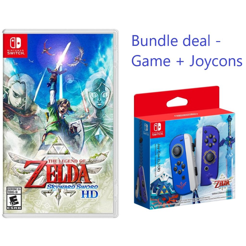 Bundle Zelda Skyward Sword Hd Game Joycon Shopee Singapore