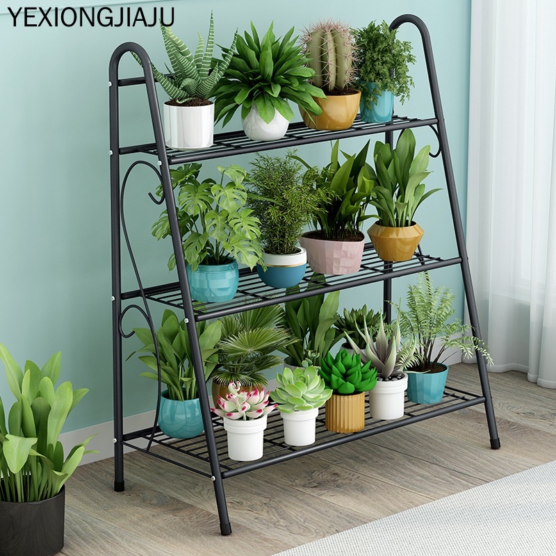 Iron Flower Stand floortoceiling multistorey Plant Rack living room