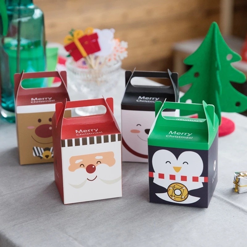 Bear Elk Santa Claus Candy Apple Box Festival Gift Christmas Wrap Packaging Case