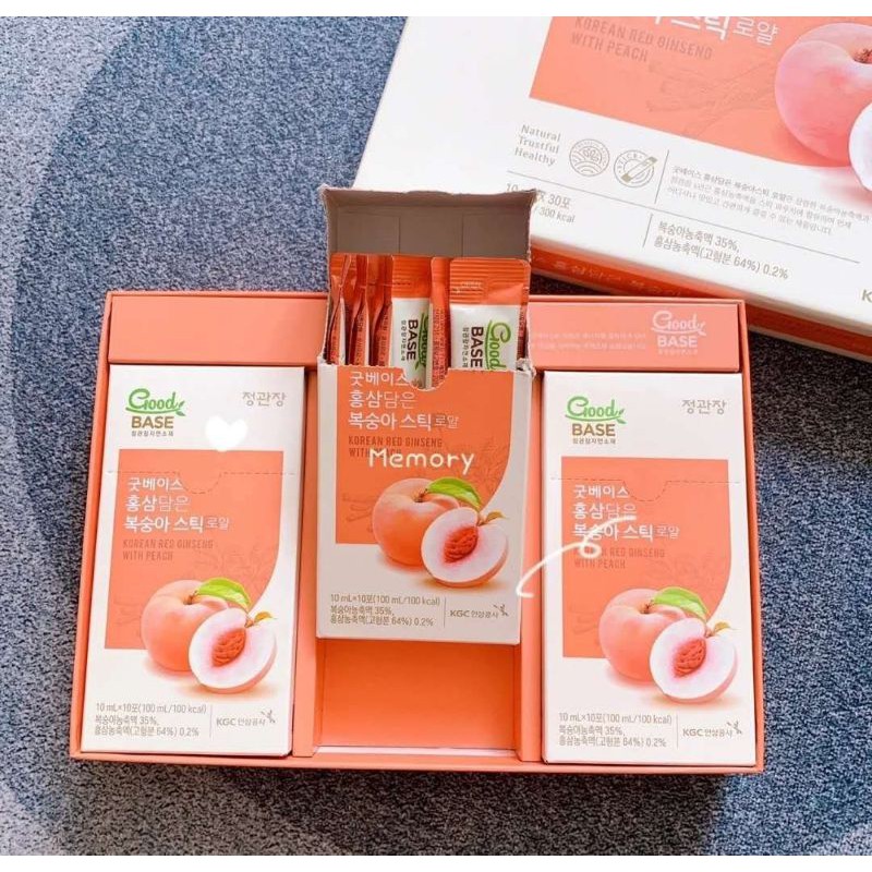 Cheong Kwan Jang Good Base Red Ginseng With Peach Stick (10ml*30 sticks) |  Shopee Singapore