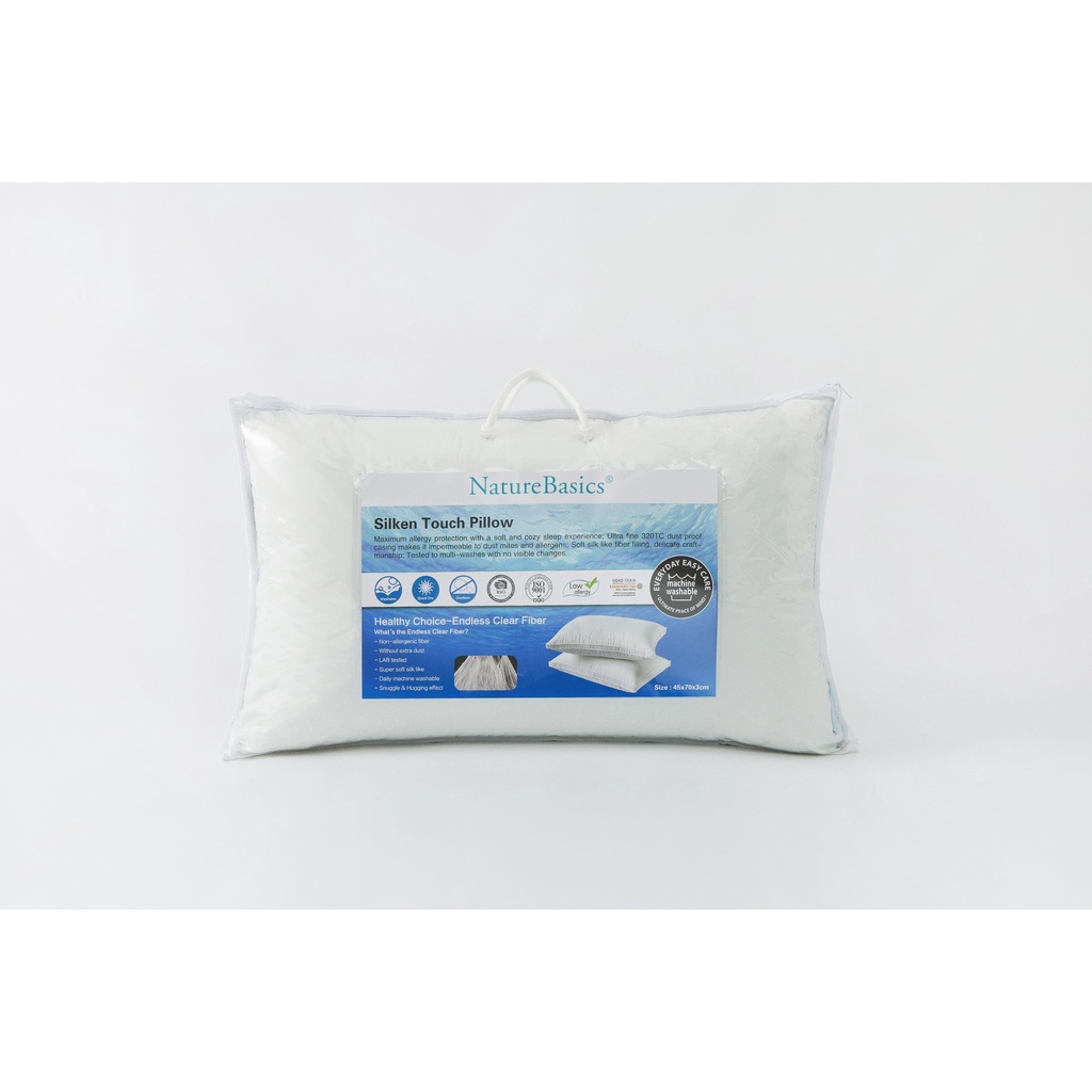 Nature Basics Silken Touch Pillow | Fabric: Silken Fabric 320 TC ...