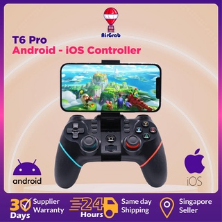 T6 Pro Wireless Bluetooth Joystick Gamepad Joystick for Android/iOS for Mobile Gaming Pubg ML Genshin Codm
