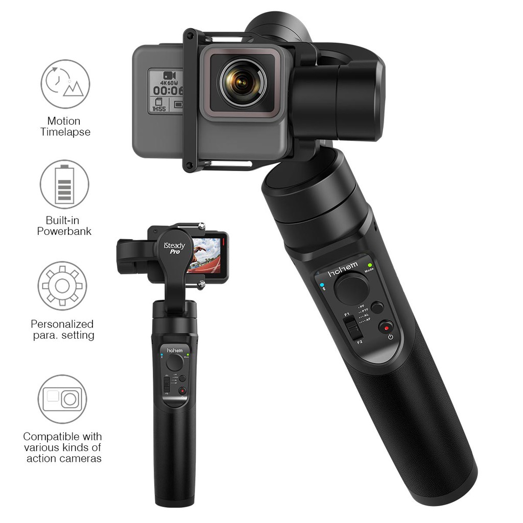 GoPro Gimbal Hohem Pro 3-Axis Handheld Stabilizer Time-Lapse Tracking | Singapore
