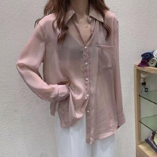 夏季韩版宽松chic衬衣港味衬衫女雪纺防晒衫空调衫外套潮momo欣欣家2 5 22 Shopee Singapore