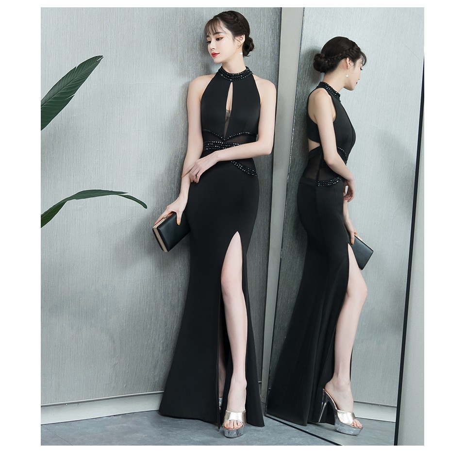 black prom dresses with slits