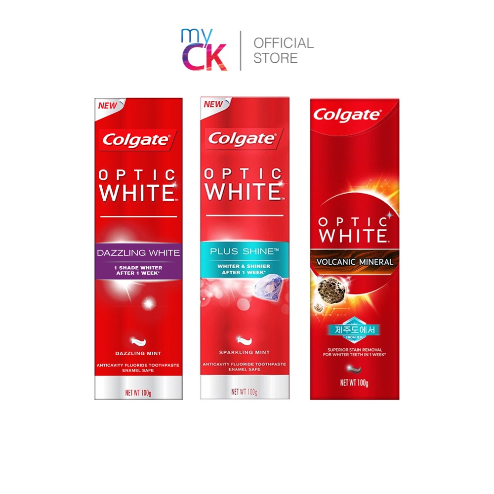 (bundle Of 4) Colgate Optic White Toothpaste 100g - Dazzling Mint  Plus 