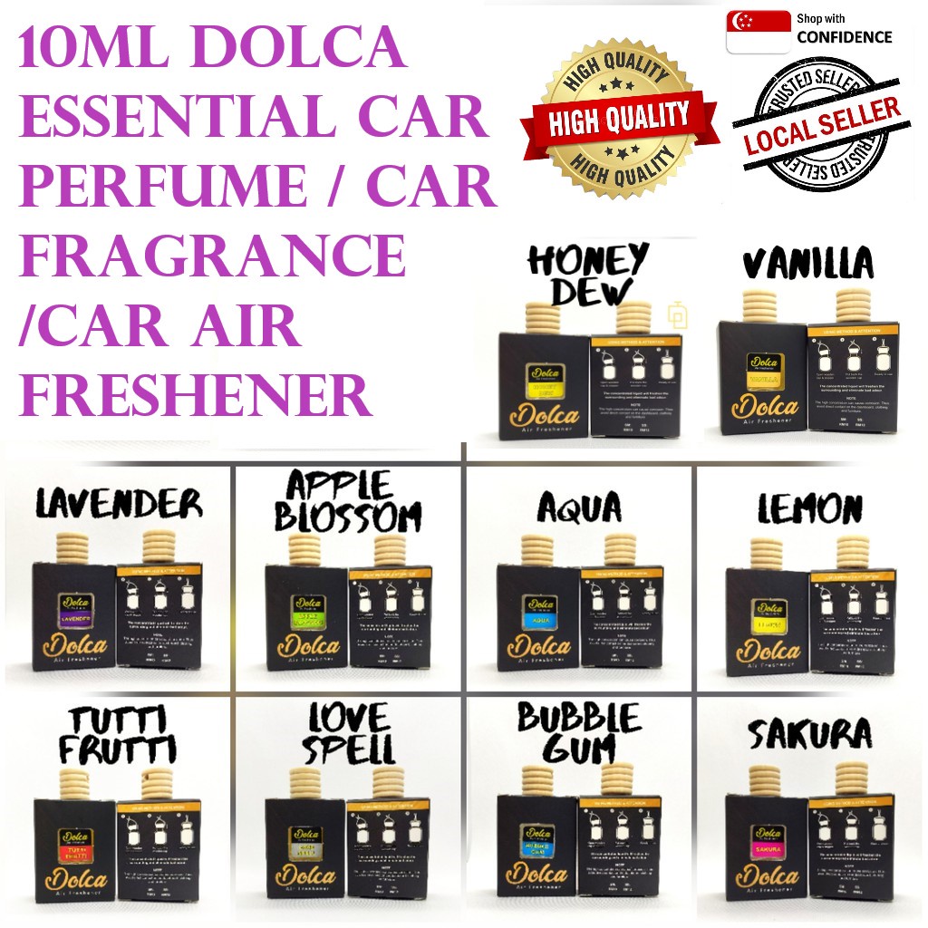 [SINGAPORE SELLER] 10ml Dolca Essential Car Perfume / Car Fragrance /Car Air Freshener/100% High Quality