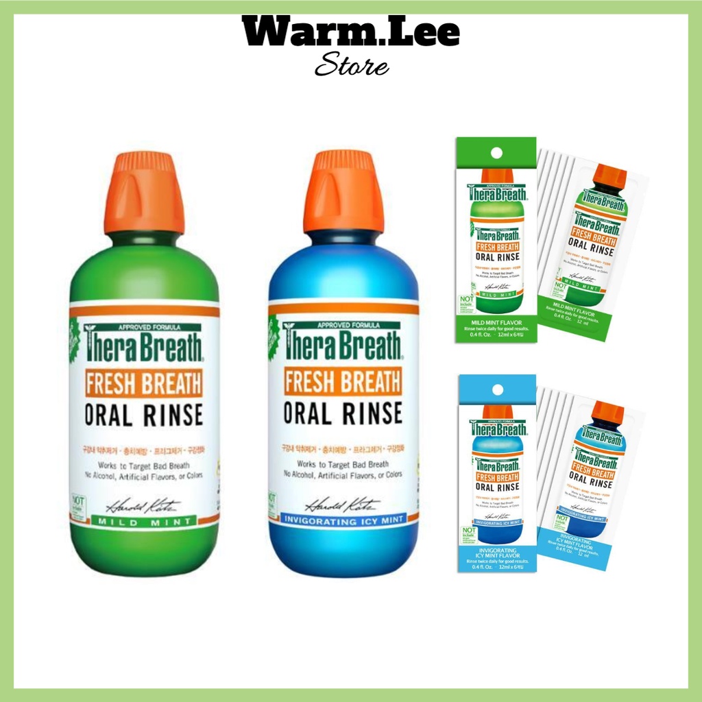 [Therabreath] Mouthwash Oral Rinse 473ml / Portable Kit 12ml x 6p