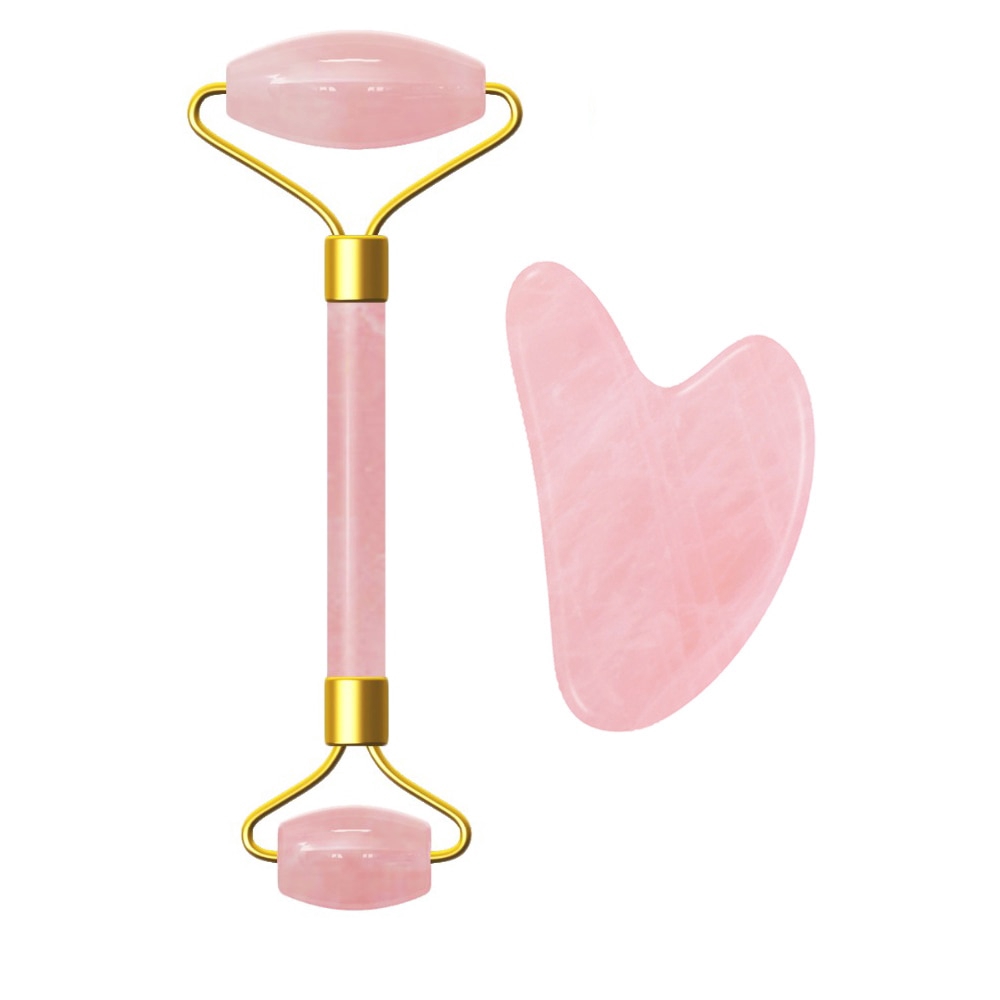 Face Lift Massager Crystal Roller Facial Massage Relaxation Jade Roller Stone Natural Rose