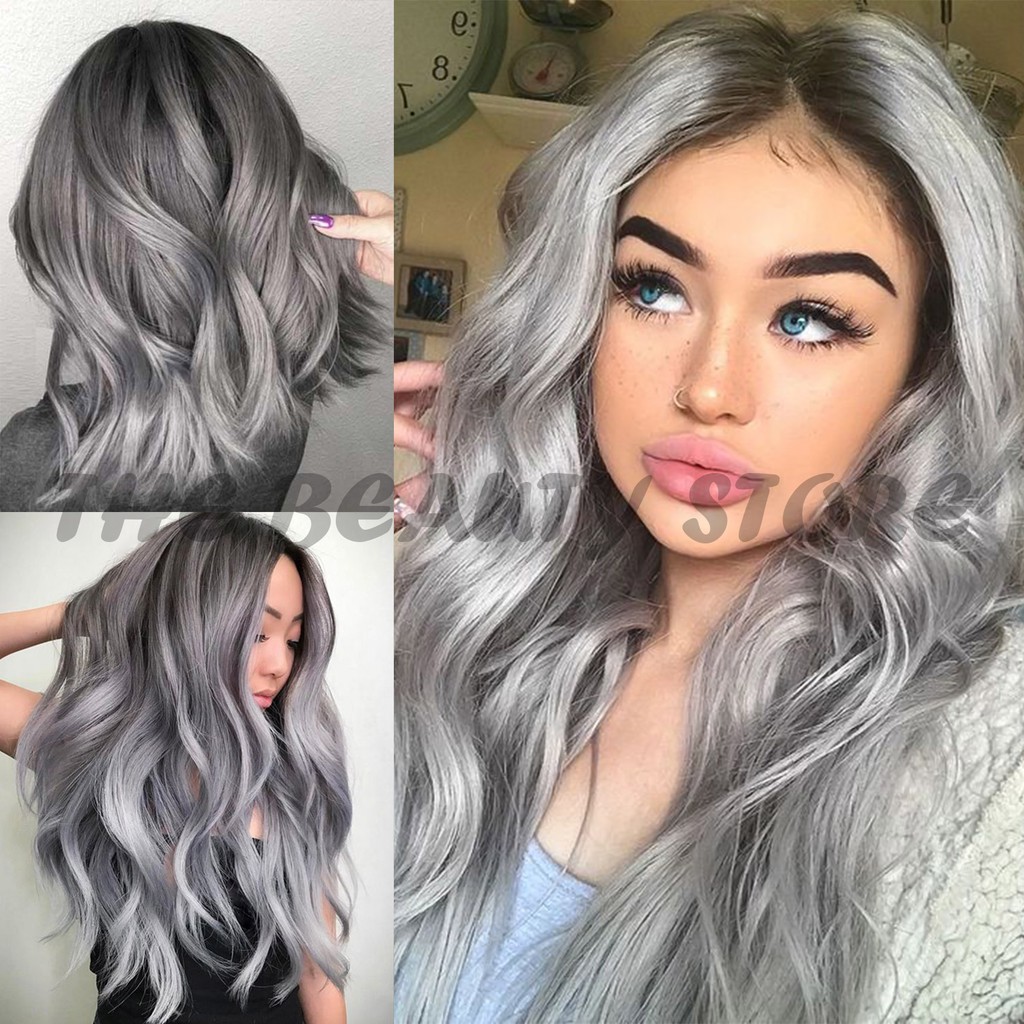 Readystock 0 11 Ash Grey Gray Hair Color Hair Dye Hair Colour Cream Pewarna Rambut Professional Japan 100ml Shopee Singapore