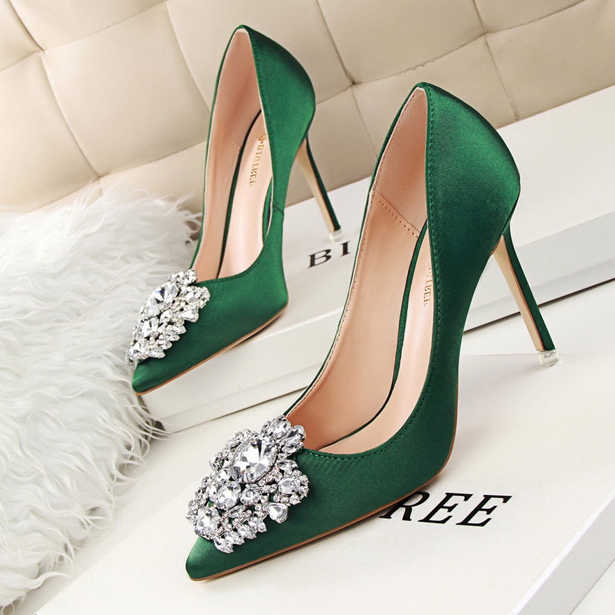 green ladies heels