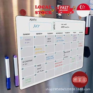 Fridge Calendar Program A3 Magnetic Schedules Message Board Whiteboard
