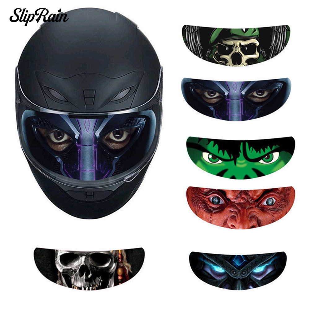 🎐MID NEW Skull Removable Motorcycle Bike Helmet Visor Decals Lens