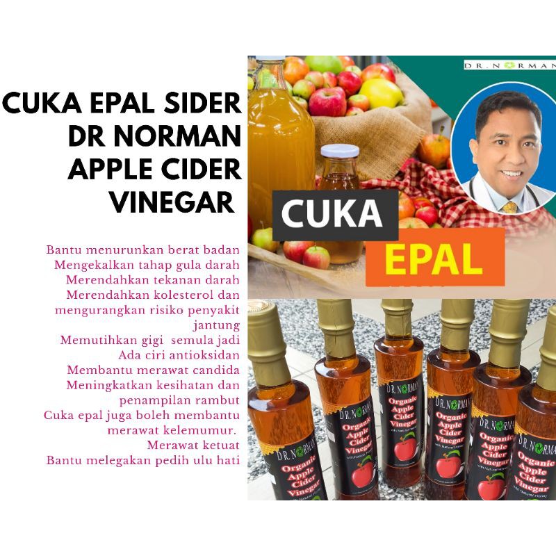 Shop Malaysia Ready Stock Cuka Epal Dr Norman Apple Cider Shopee Singapore