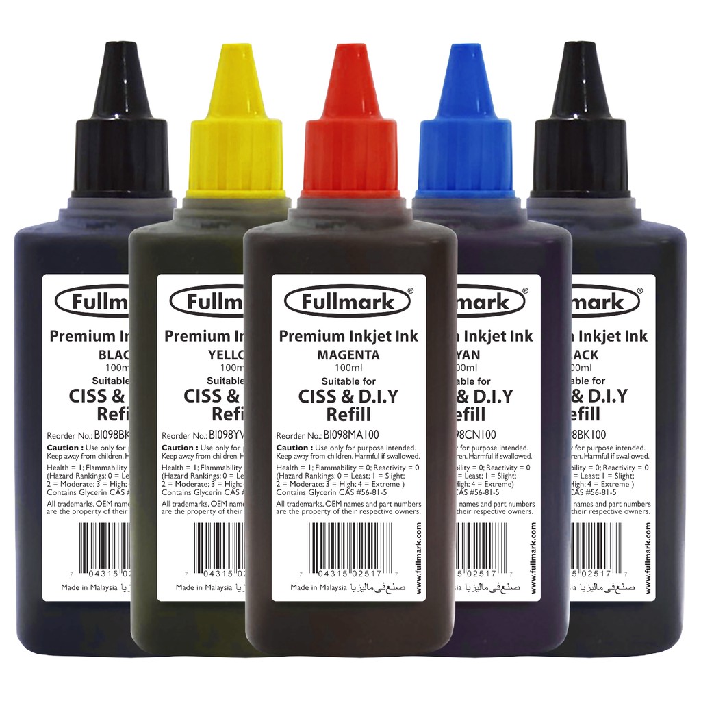 Fullmark Premium Inkjet Ink 5 Bottles Value with Canon