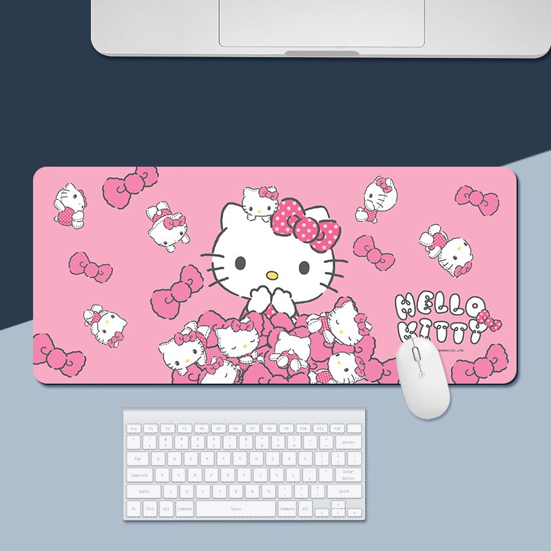 Cute Pink Mouse Pad for Hello Kitty Design with Big Size (60X30X0.2cm) Mousepad Shopee Singapore