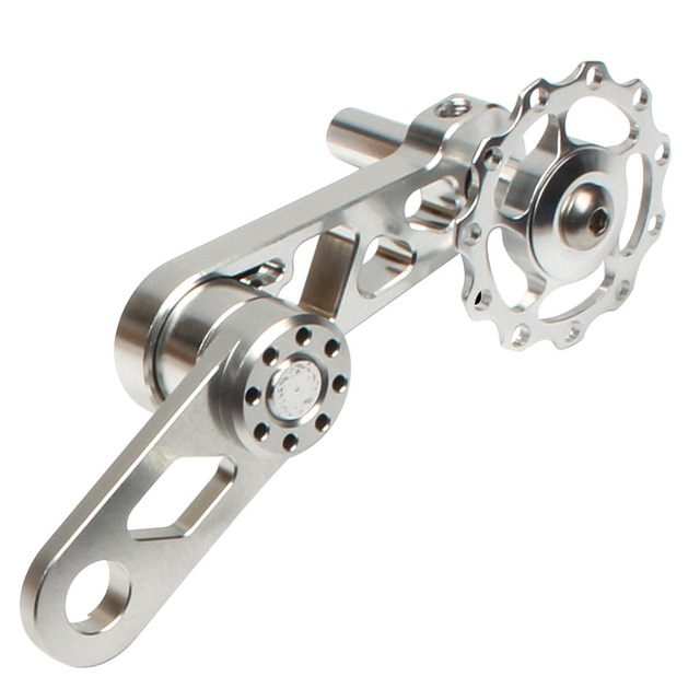 DIYARTS Bicycle Chain Guide with Sprocket Folding Bike Aluminum Alloy Guide Wheel for MTB Road Bike Red 