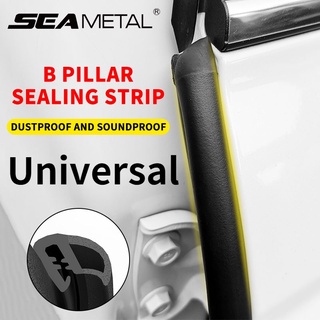 SEAMETAL Car Door Edge Protector Rubber Seal Strip B Pillar Soundproof Strip Universal Auto Dustproof Sealing Sticker
