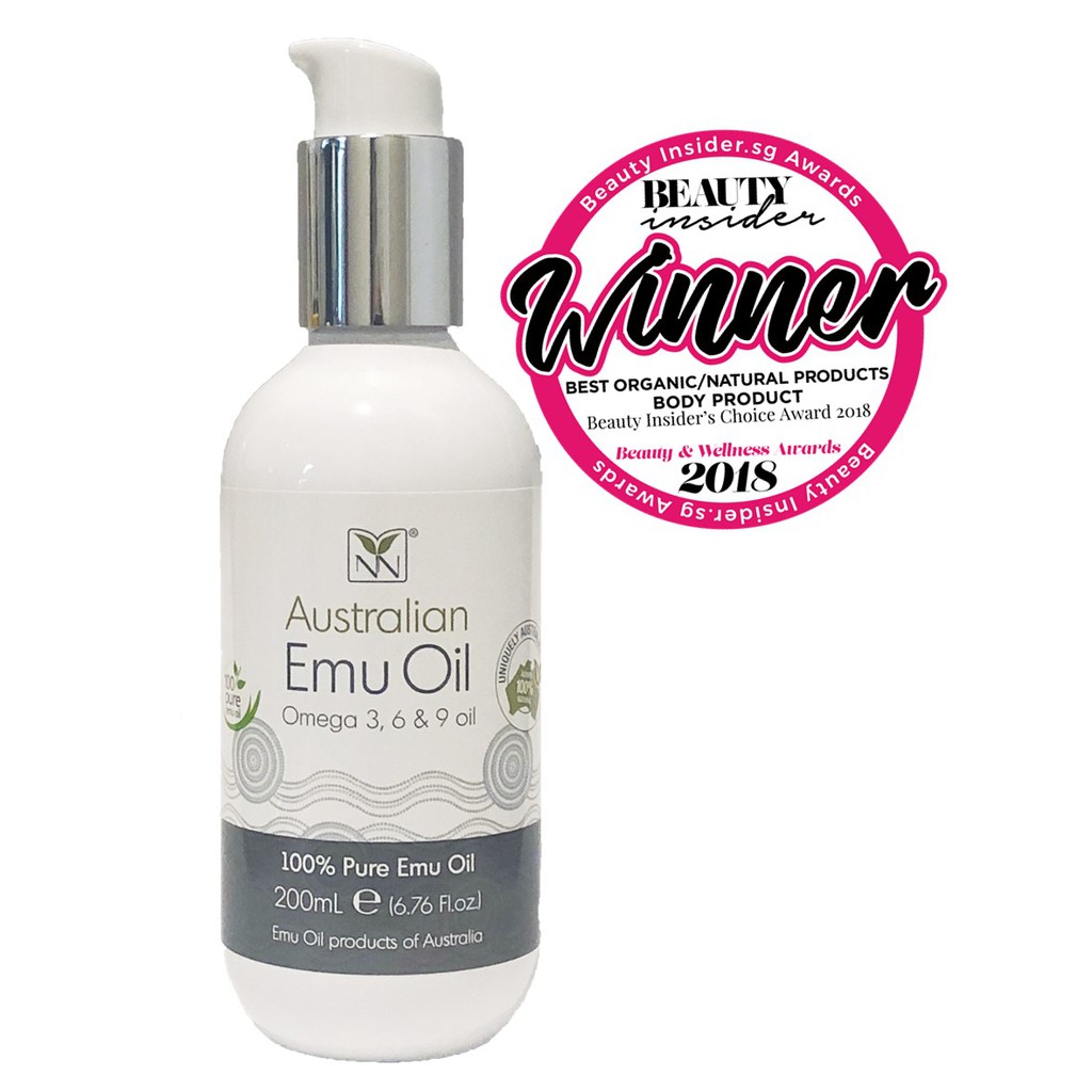 Organic 100 Pure Emu Oil, Omega 3,6 & 9 Oil for Dry, Sensitive, Itchy