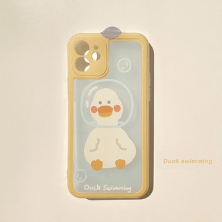 Diving Duck Cover for iPhone Case Yellow Frame Soft Casing for iPhone 14 13 12 11 Pro Plus Max mini 7/8 Plus XR XS Max Design in China [Wodeke]