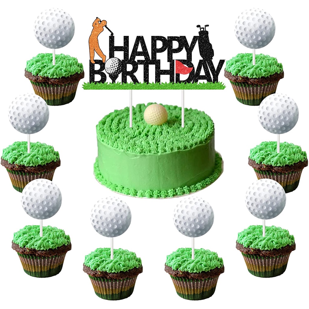 CHEEREVEAL Golf Cake Toppers Kit for Men1, 13 YearOld Boys Golf