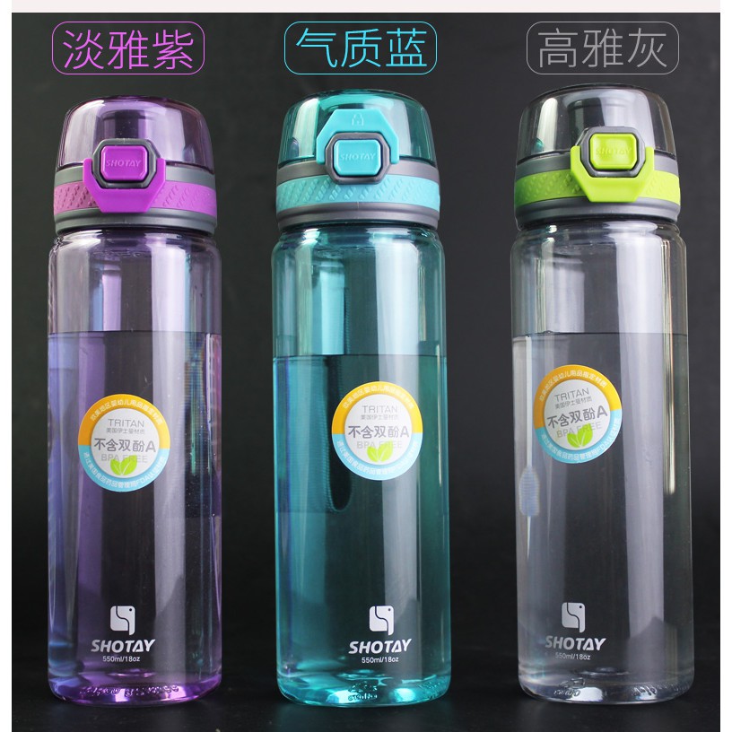 Tritan BPA Free Water Bottle 400ml 550ml anti-spill Ergonomic Design ...