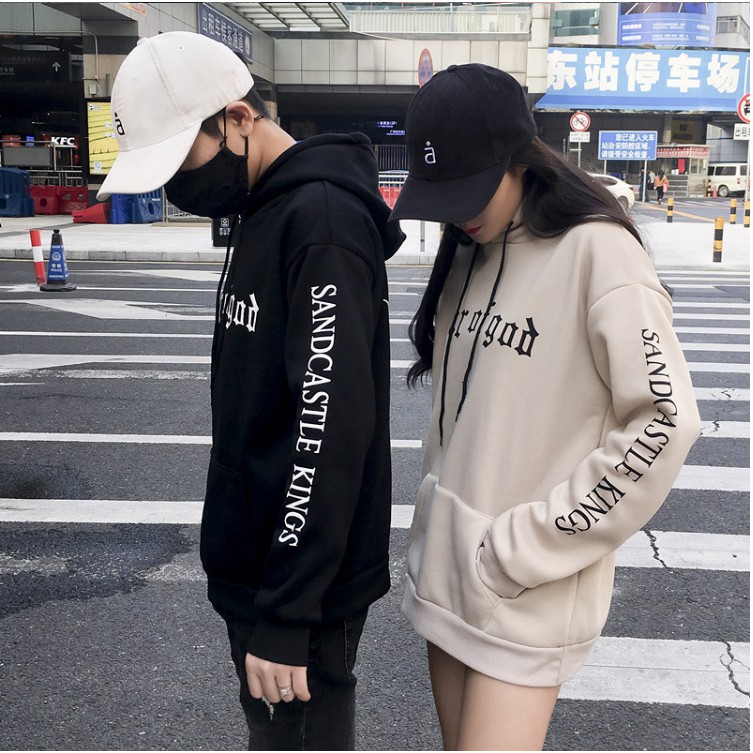 Little C Ready Stock Korean Style Fashion Cool Couple Hoodie Sk Letters Printed Loose Hoodie 180b03 Shopee Singapore