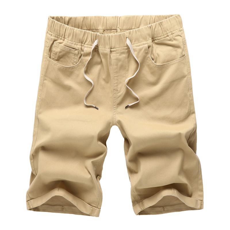 Shorts Pants Men Black Khaki Pants Slim Plus Size 30 48 Elastic Chinos Trousers Shopee Singapore