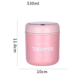 530ml Food Thermal Jar Insulated Soup Thermos Containers Stainless Steel fresh Pink Blue Lunch Box porridge baby #2