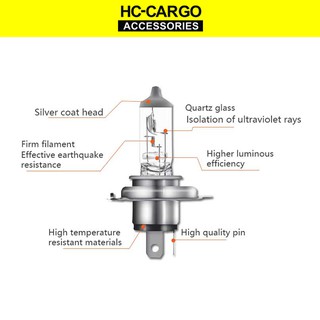 (1-PAIR) HELLA Standard H4 Bulb 12V 60/55W Car Headlight 