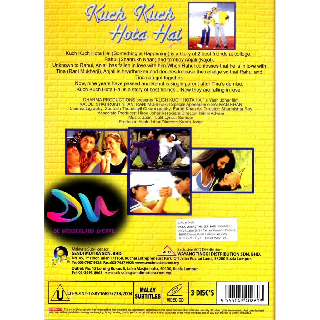 Kuch Kuch Hota Hai 3 X Vcd Hindustan Movie Shopee Singapore