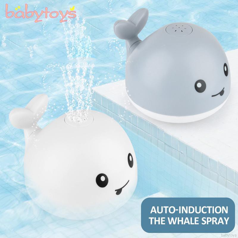 Baby Whale Bath Toys Automatic Induction Spraying Water Toys Kids ...