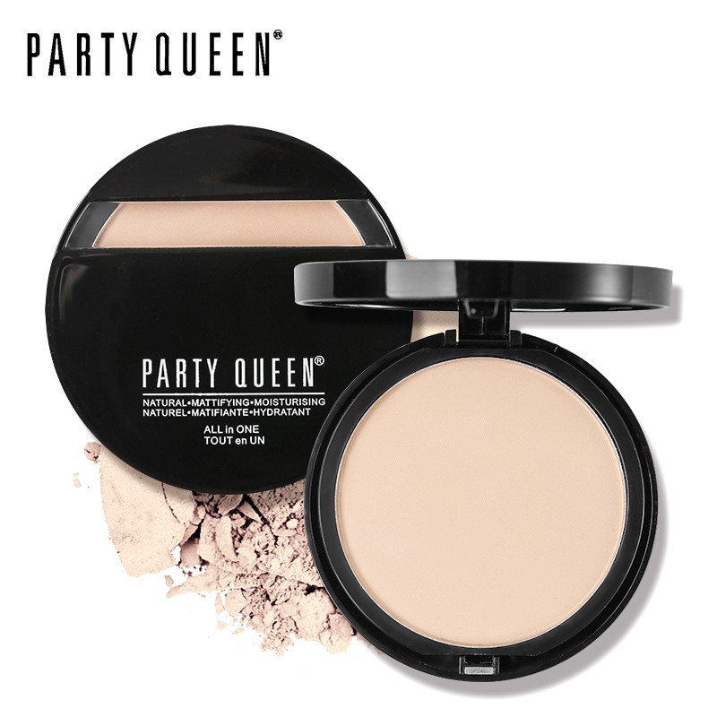 Party Queen Oil Control Pressed Powder Mineral Face Foundation Makeup Natural Shopee Singapore