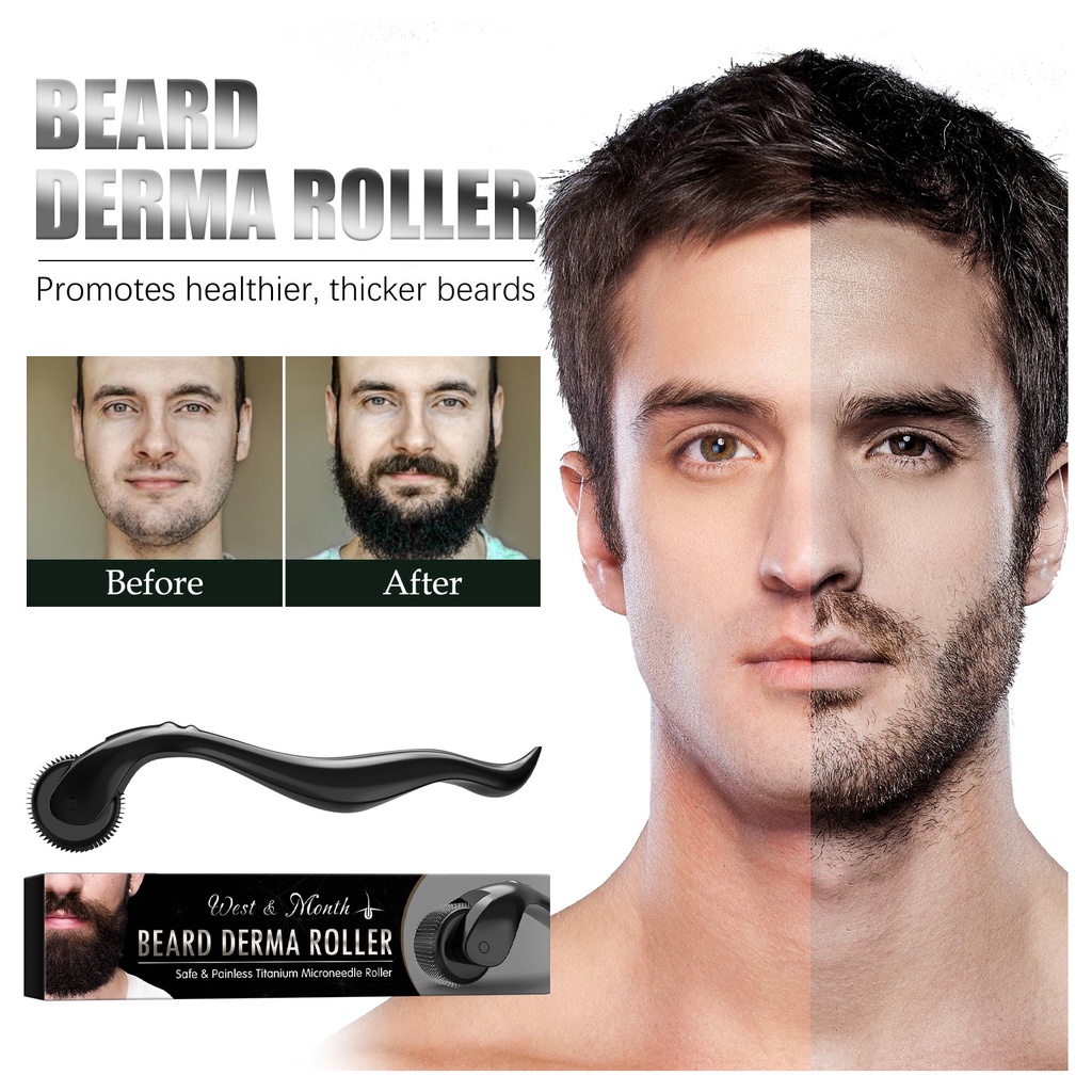 Natural Men Hair Beard Growth Derma Roller Micro Needle Dermaroller Hair  Regrowth Anti Hair Loss Treatment | Shopee Singapore