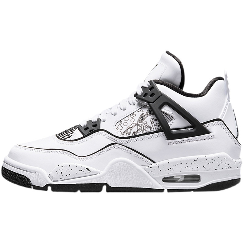 ♟❁○Air Jordan 4 DIY AJ4 black and 