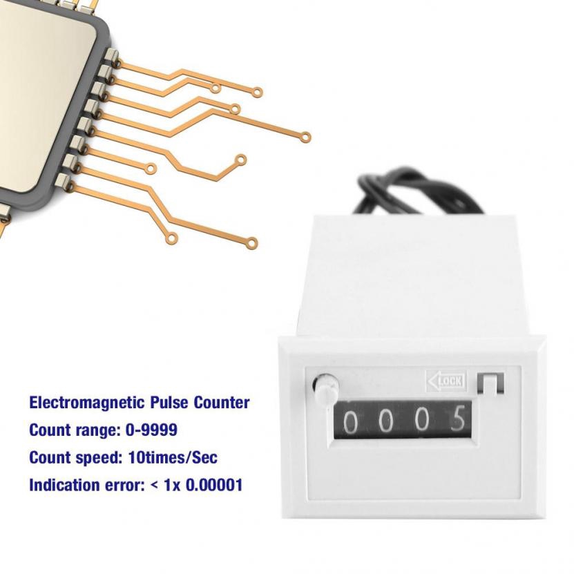 AC 110V CSK4-DKW 4 Digits Totalizer Electromagnetic Pulse Counter