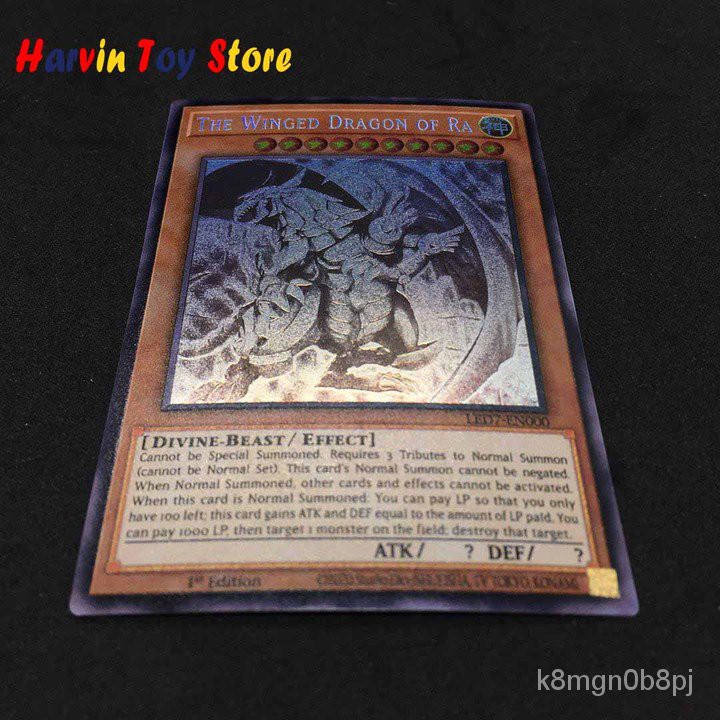 Yu-Gi-Oh The Winged Dragon Of Ra LED7-EN000 Ghost Rare 1st Edition DIY Card