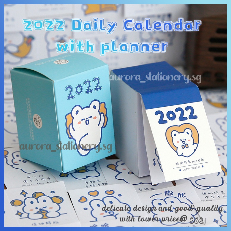 2022 Daily Desk Calendar Tear Off Countdown Calendar Table And Desk Notepad 2022 Daily Planner Journal Shopee Singapore