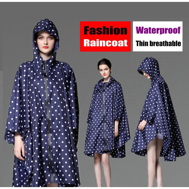 polka dot raincoat