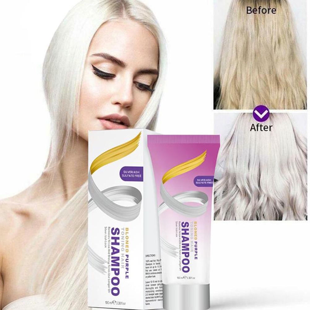 100ml Purple Shampoo No Yellow Shampoo Purple Shampoo For Blonde Hair Bleached Hair Toner Shopee Singapore